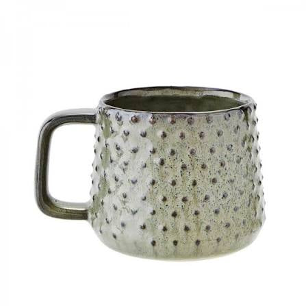 MUG WITH DOTS | GREEN | STONEWARE | MADAM STOLTZ