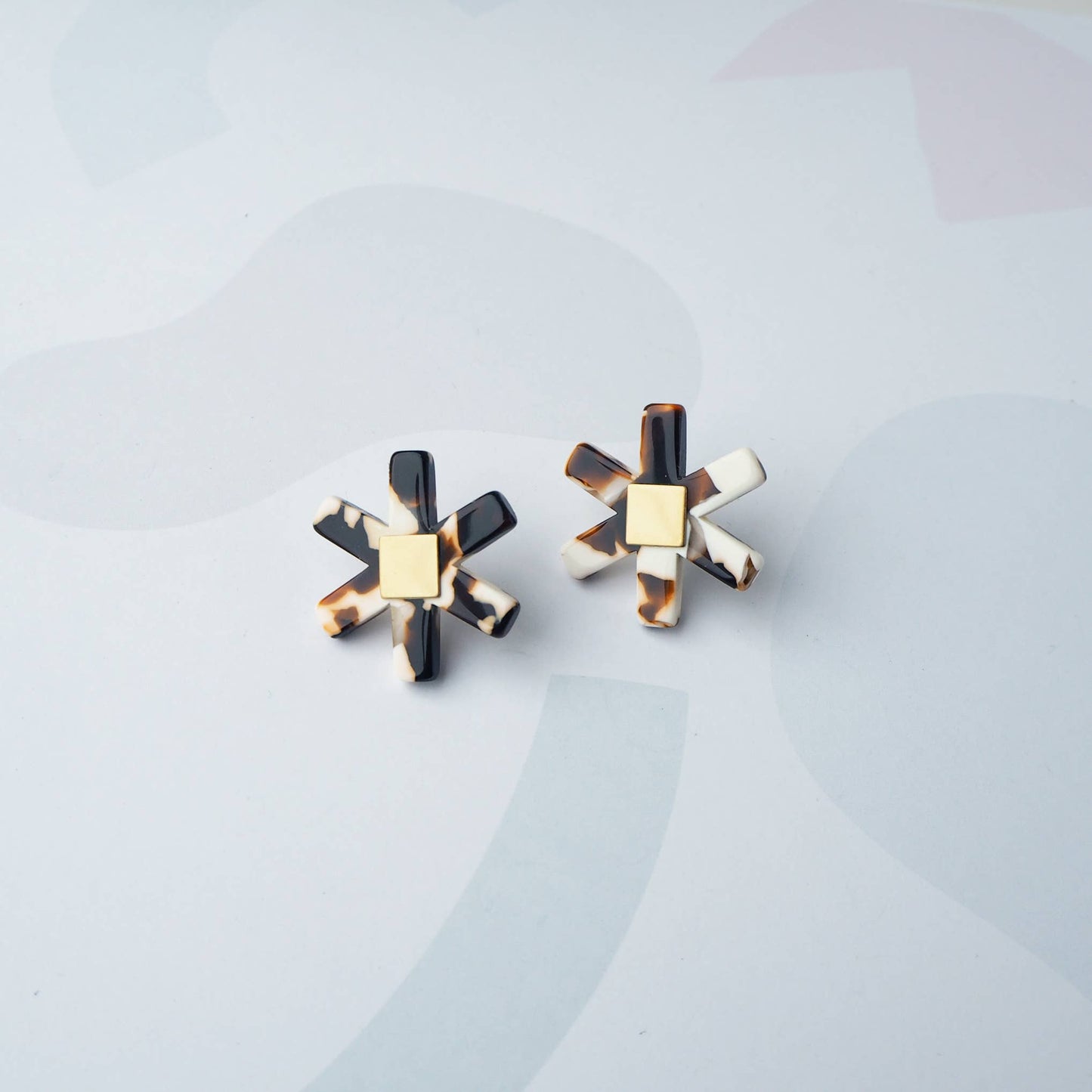 Custom Made - Umber Floral Stud Earrings