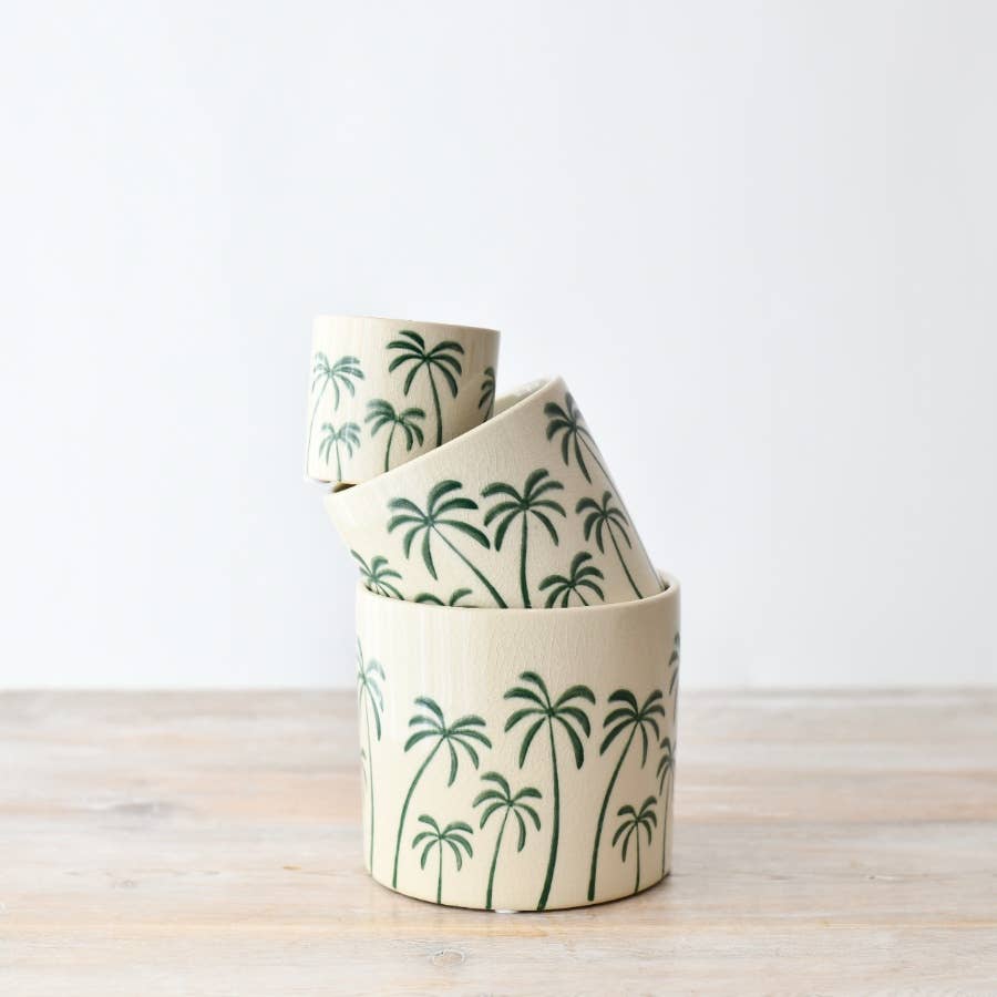 PALM TREE PLANT POT | GAINSBOROUGH | LARGE