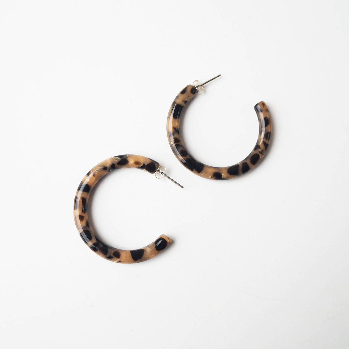 Custom Made - Karamell Slim Hoop Earrings – Caramel Acetate Hoops