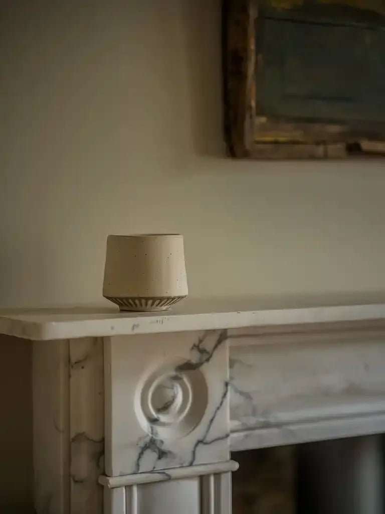 THE TIDAL TEA BOWL/CUP| WEATHERED OAK | STONEWARE | THE INTERIORS YARD