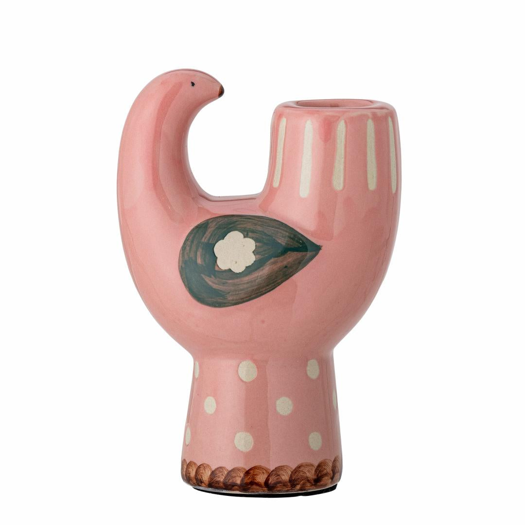 TRUDY CANDLE HOLDER | ROSE |STONEWARE |BLOOMINGVILLE