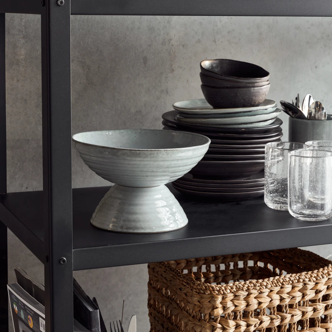 STAND/ BOWL | HOUSE DOCTOR | GREY BLUE