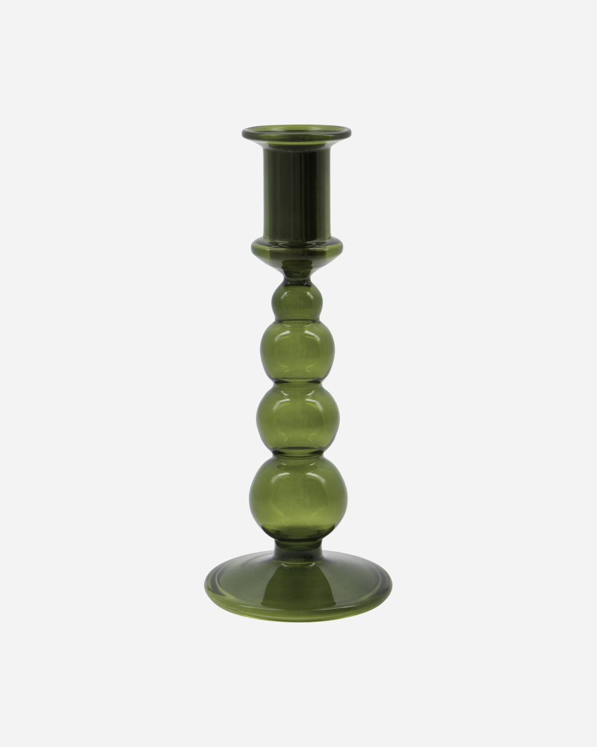 CANDLESTICK |  VIDRO | LARGE | GREEN