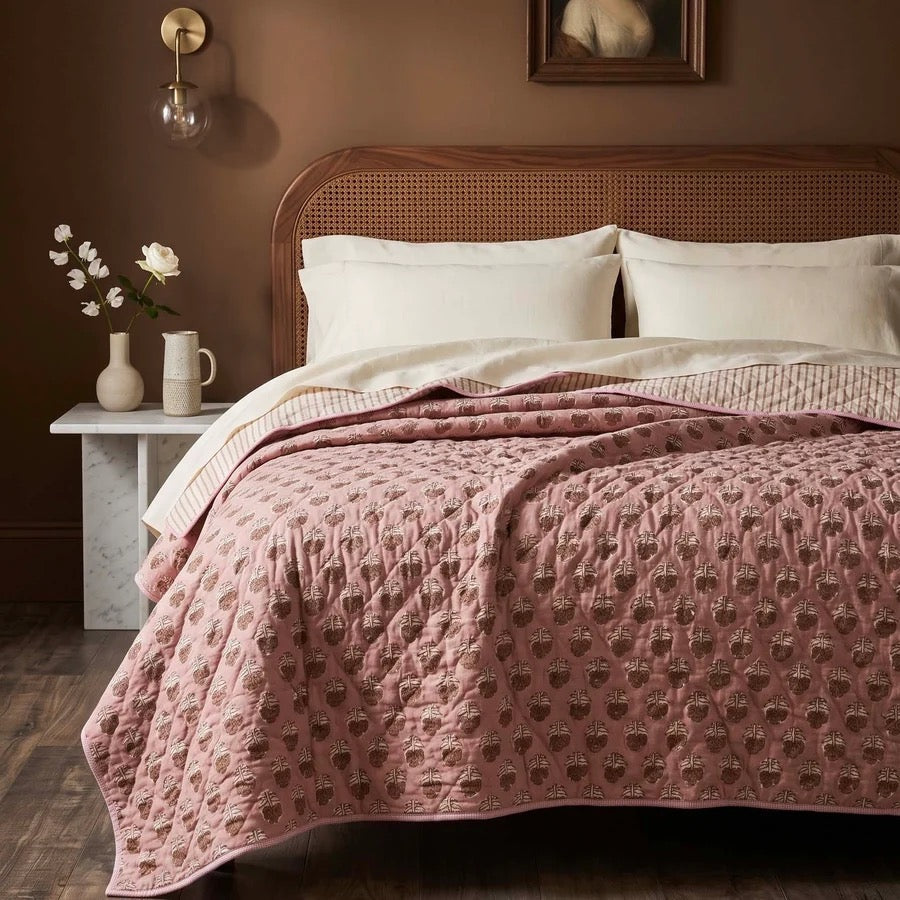 LULU KANTHA BEDSPREAD | PINK | BIGGIE BEST