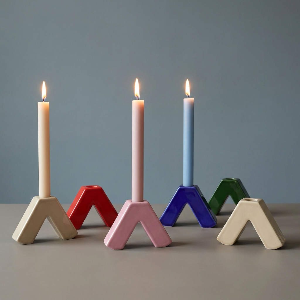 not the girl who misses much - Candle holder whywhy Poppy Red