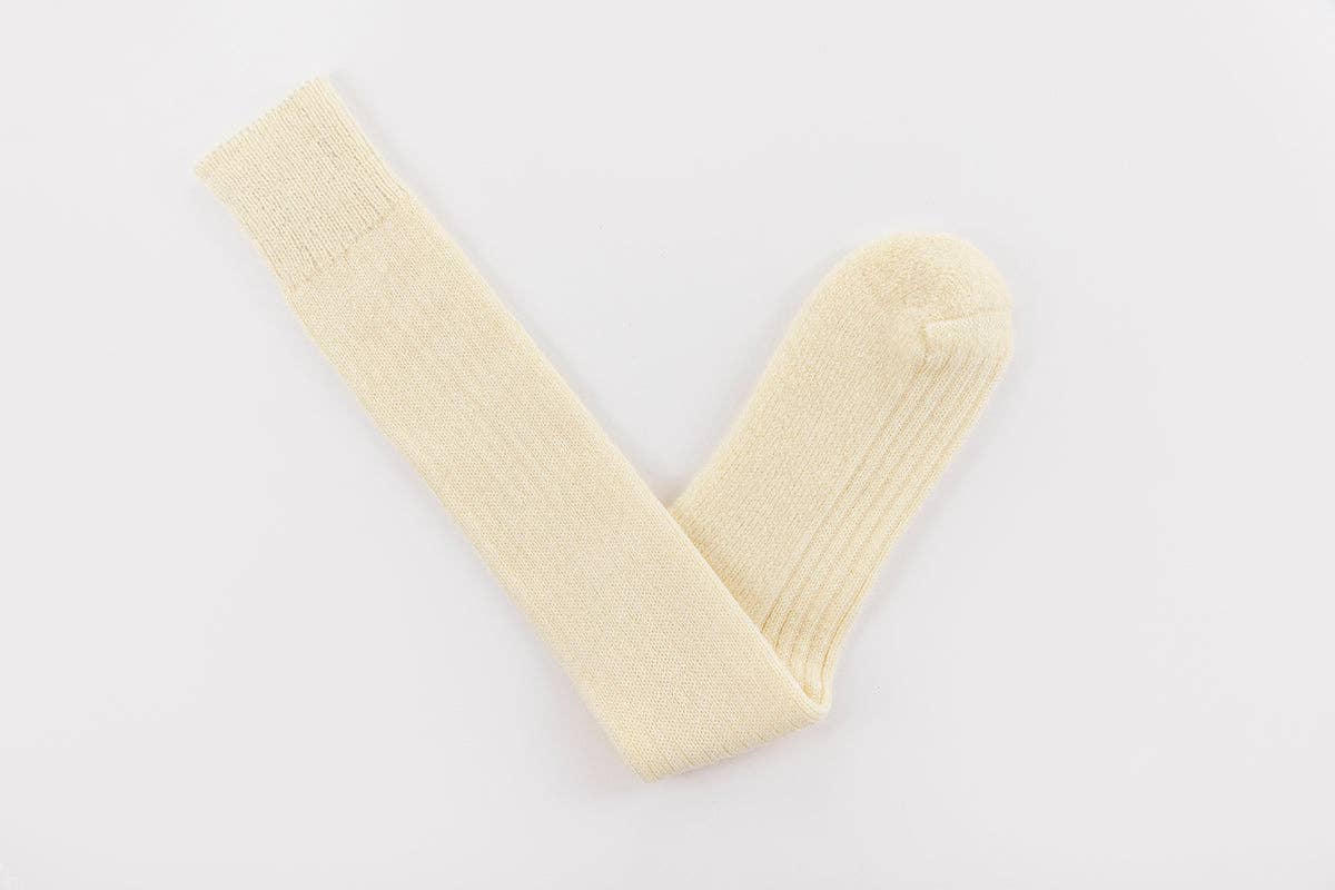 Cream Wool Knee Highs