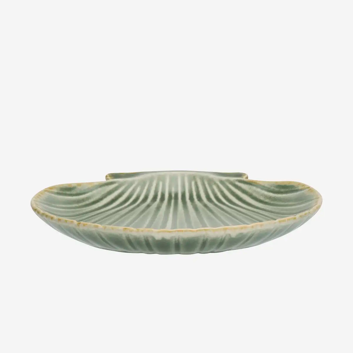 STONEWARE SEA SHELL TRAY | GREEN | MADAM STOLTZ