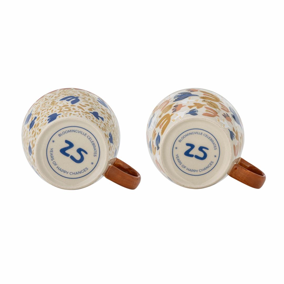 ANNIVERSARY MUG |  BLOOMINGVILLE  | MULTI COLOURED |STONEWARE