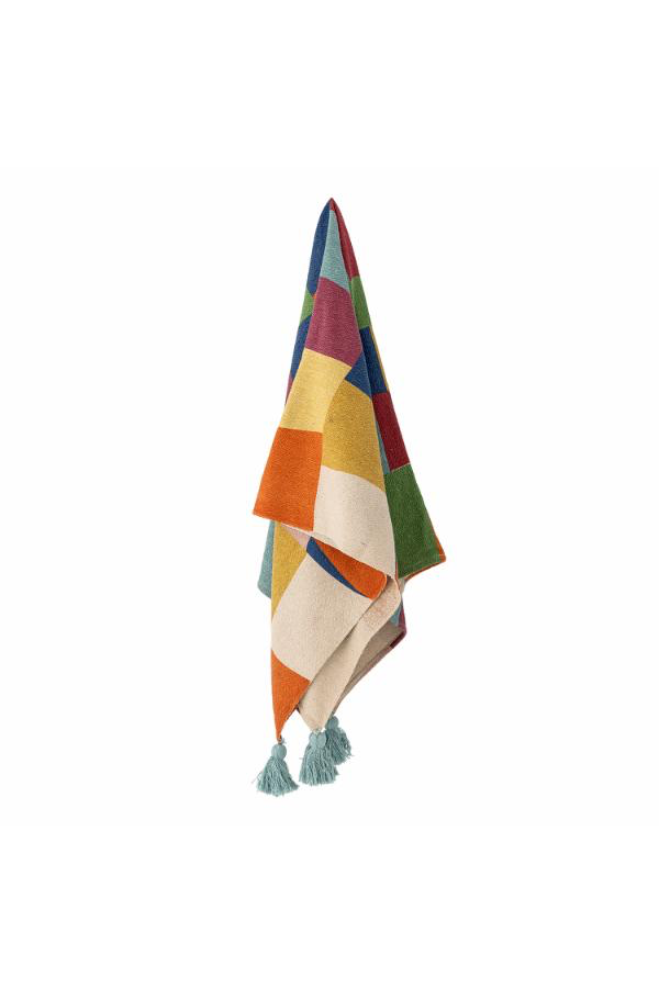 COLORINE THROW | BLOOMINGVILLE MINI | MULTI COLOURED |RECYCLED COTTON