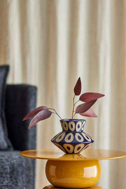 BASHIR VASE |  STONEWARE  | BLOOMINGVILLE  | BLUE