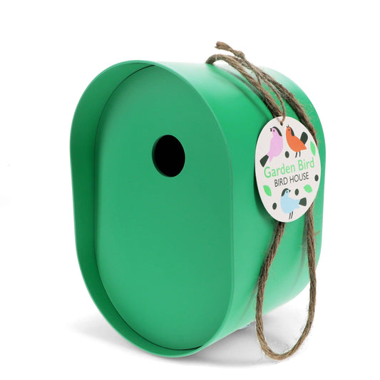 REX LONDON |OVAL BAMBOO BIRDHOUSE | GREEN