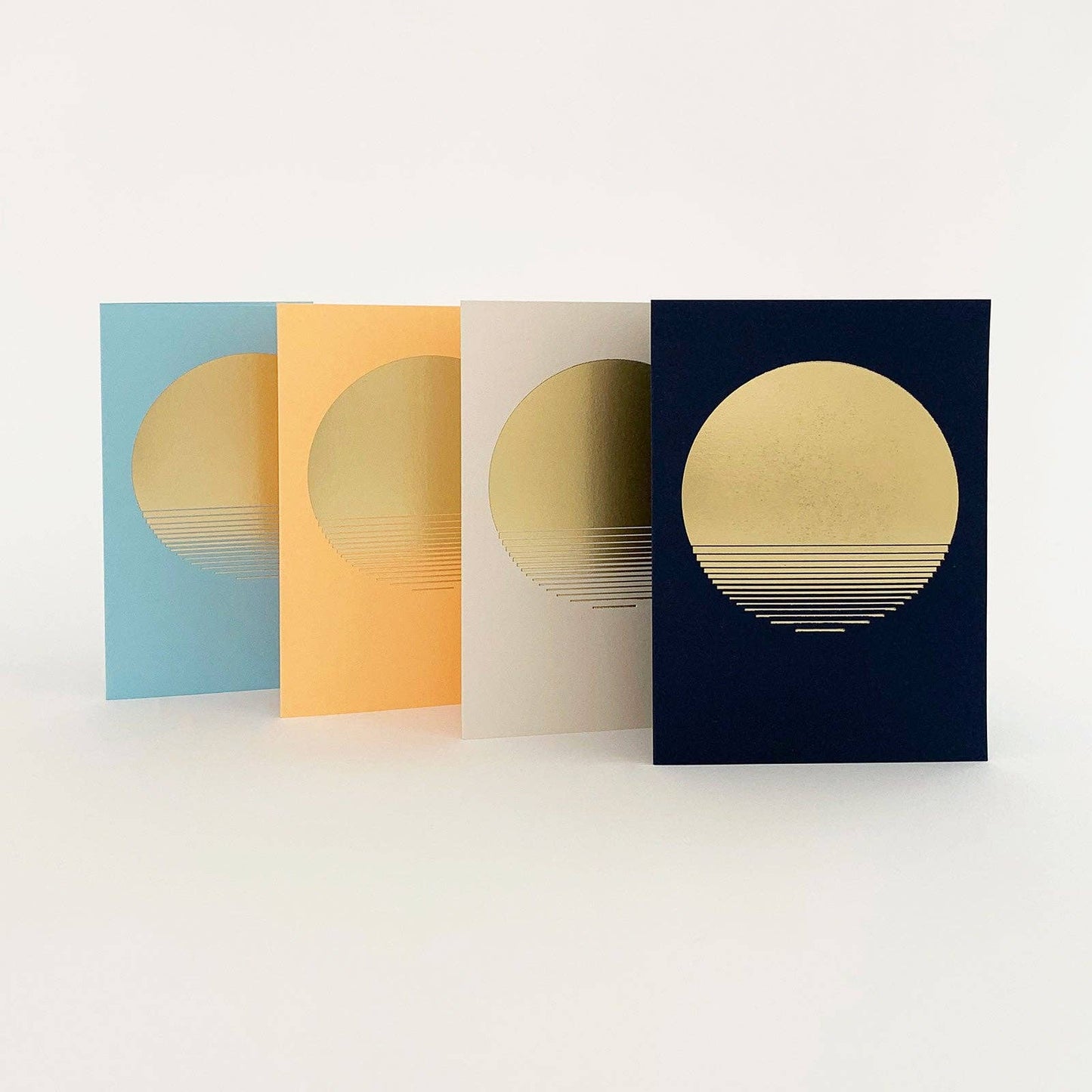 Tom Pigeon - Sol, Brass & Navy, Foiled Greetings Card