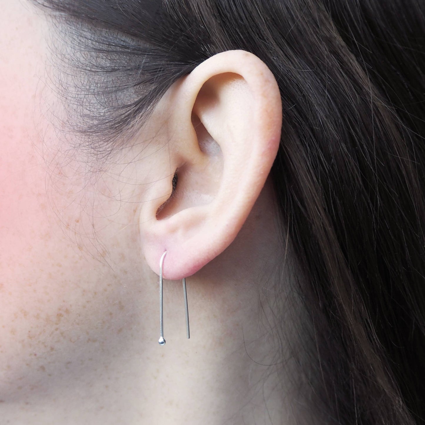 Custom Made - Arc Earrings Large Silver