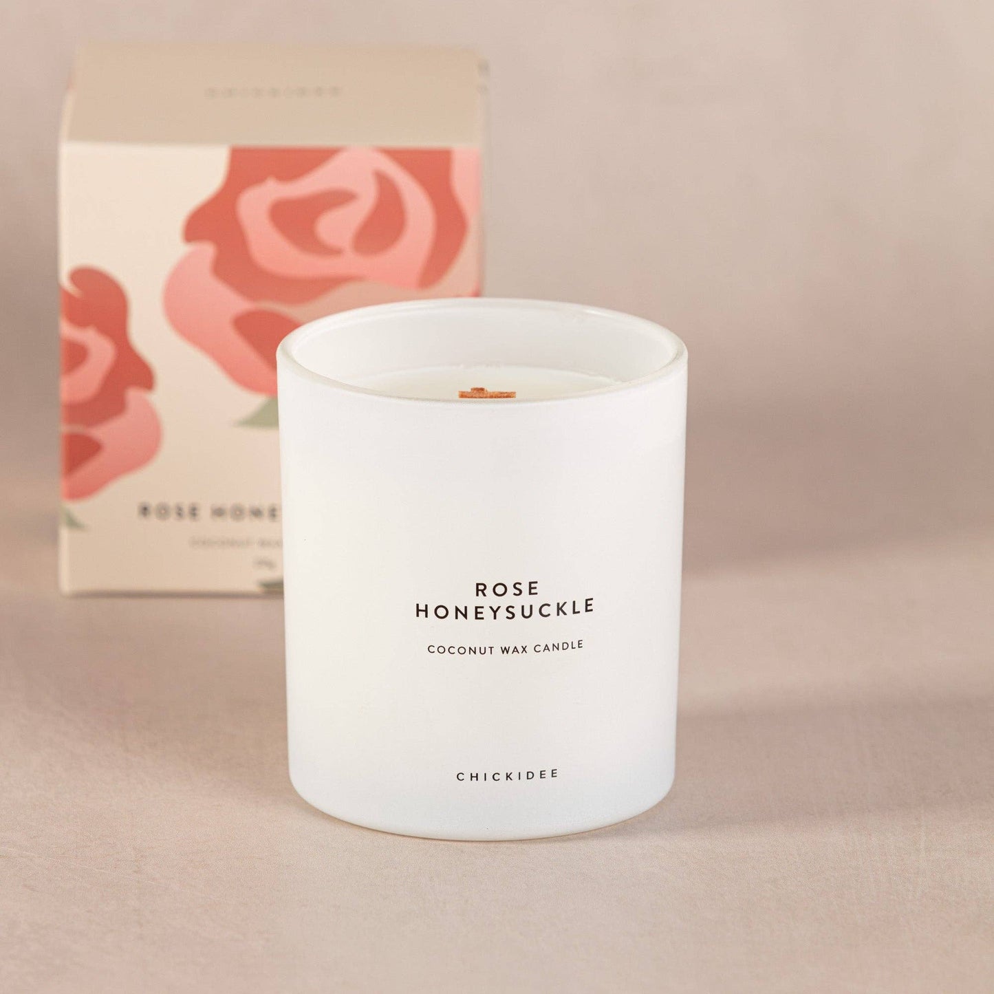 ROSE HONEYSUCKLE BLOOM CANDLE | CHICKIDEE | 60 HRS BURN TIME