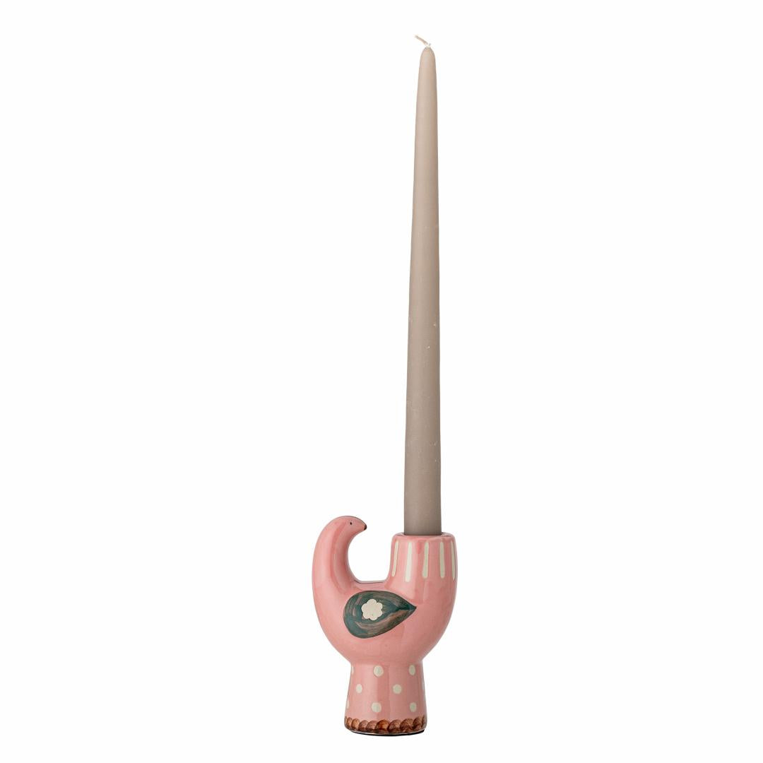 TRUDY CANDLE HOLDER | ROSE |STONEWARE |BLOOMINGVILLE