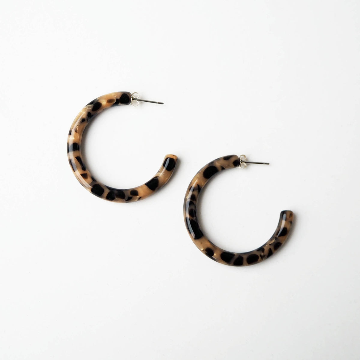 Custom Made - Karamell Slim Hoop Earrings – Caramel Acetate Hoops
