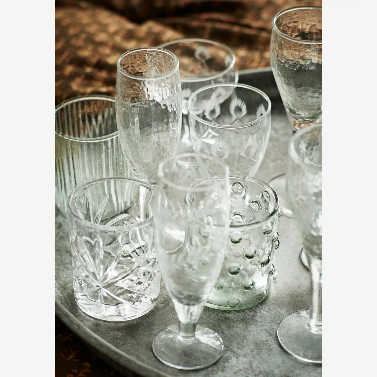 DRINKING GLASS W/ GROOVES | MADAM STOLTZ