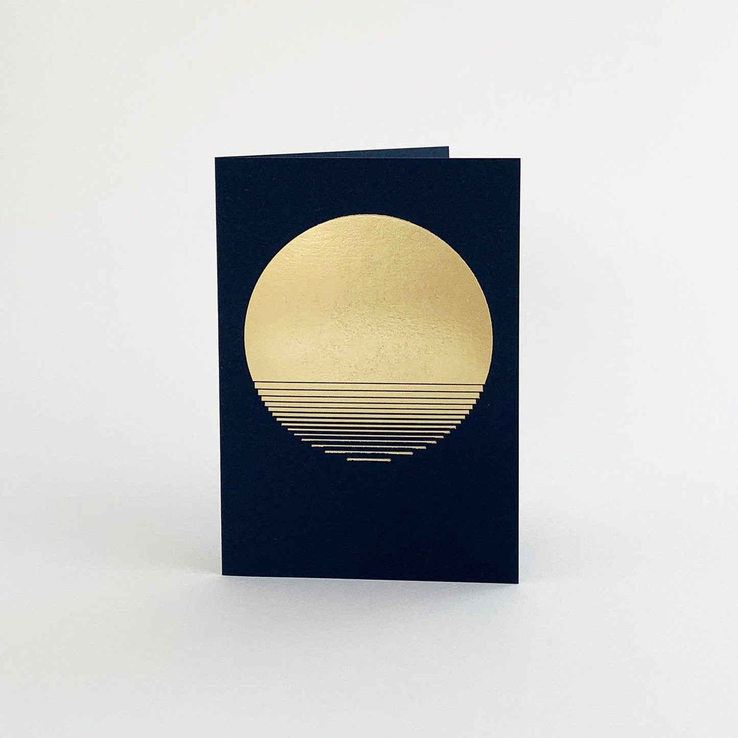 Tom Pigeon - Sol, Brass & Navy, Foiled Greetings Card