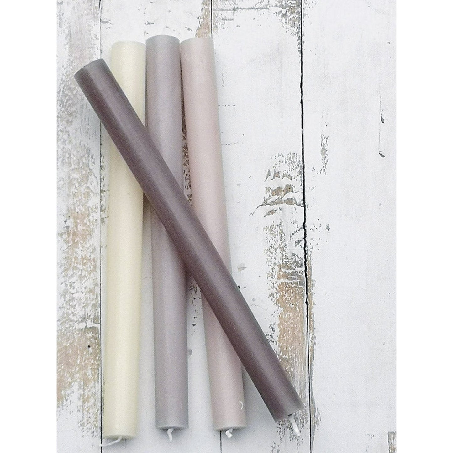 LONG RUSTIC DINNER CANDLES | DARK GREY