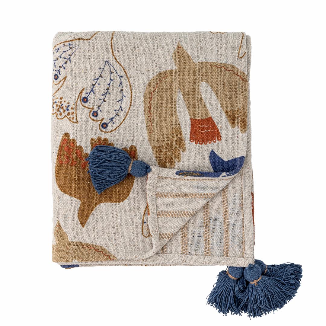 ANNIVERSARY THROW |  BLOOMINGVILLE  | MULTI COLOURED |RECYCLED COTTON