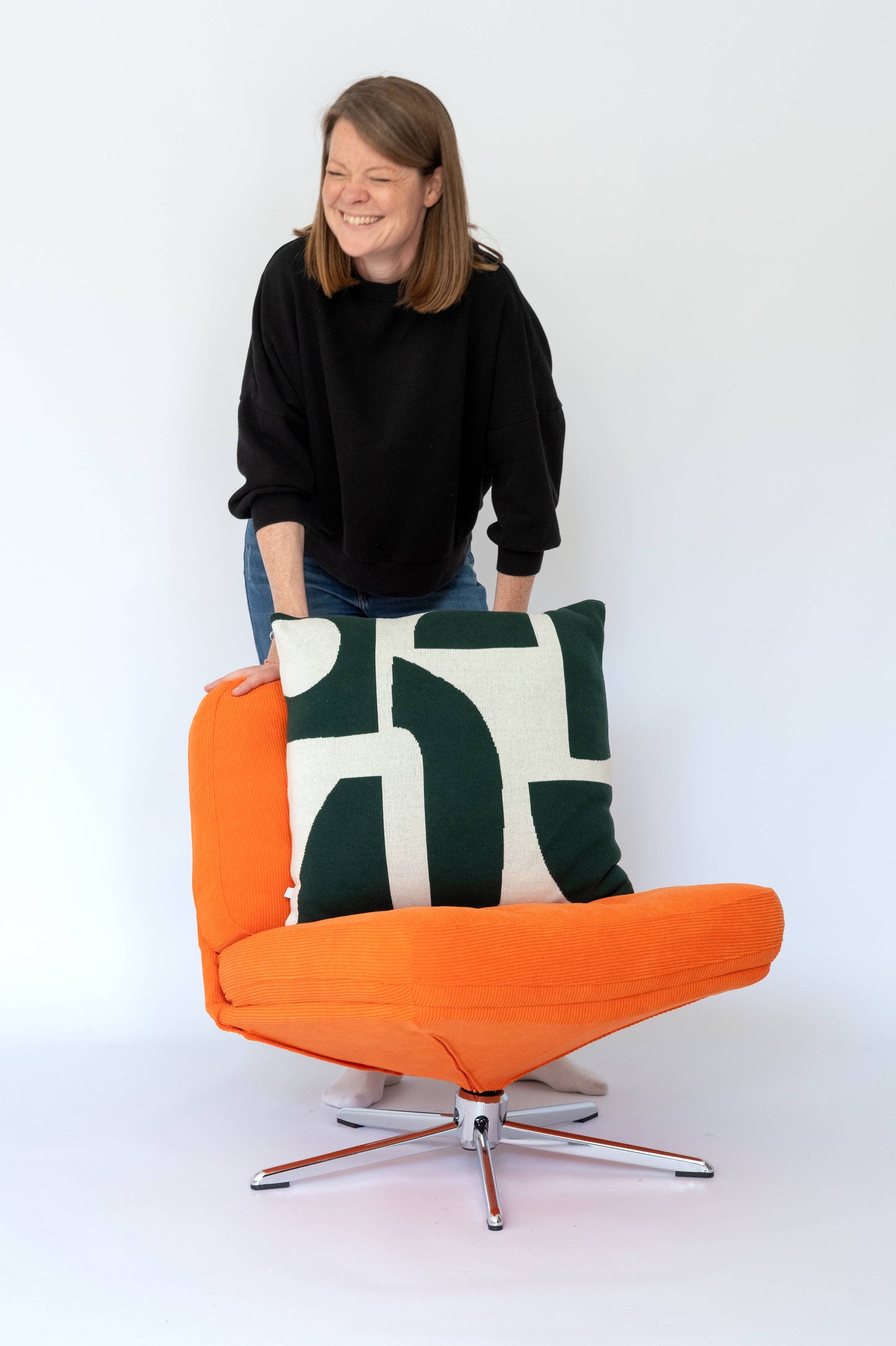Sophie Home Ltd - Cotton Knit Throw Pillow/Cushion - Bruten Forest