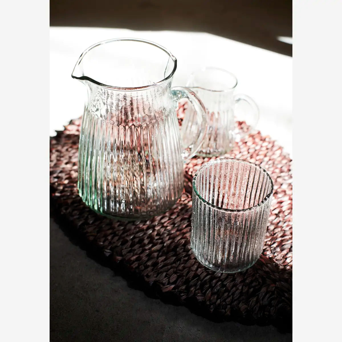 DRINKING GLASS W/ GROOVES | MADAM STOLTZ