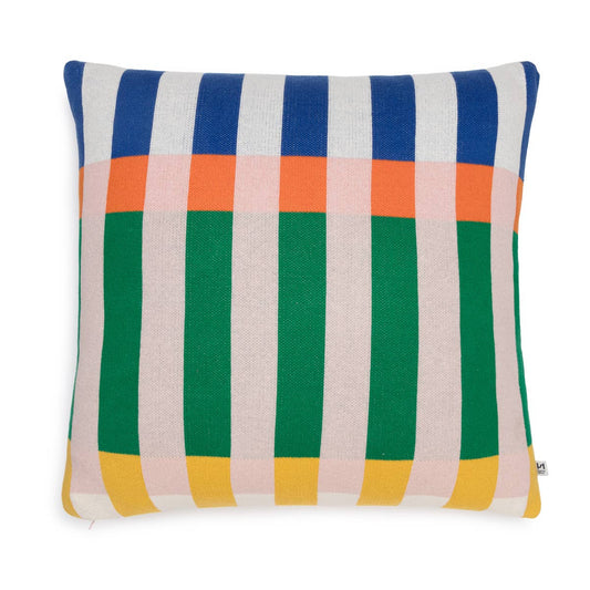 Sophie Home Ltd - Cotton Knit Throw Pillow/Cushion Cover: Studie Cobalt