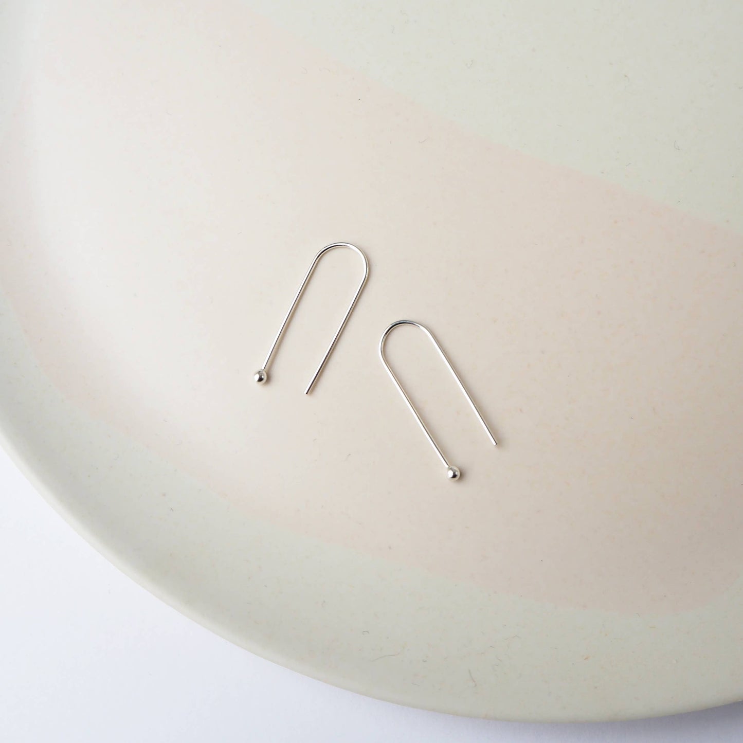 Custom Made - Arc Earrings Large Silver