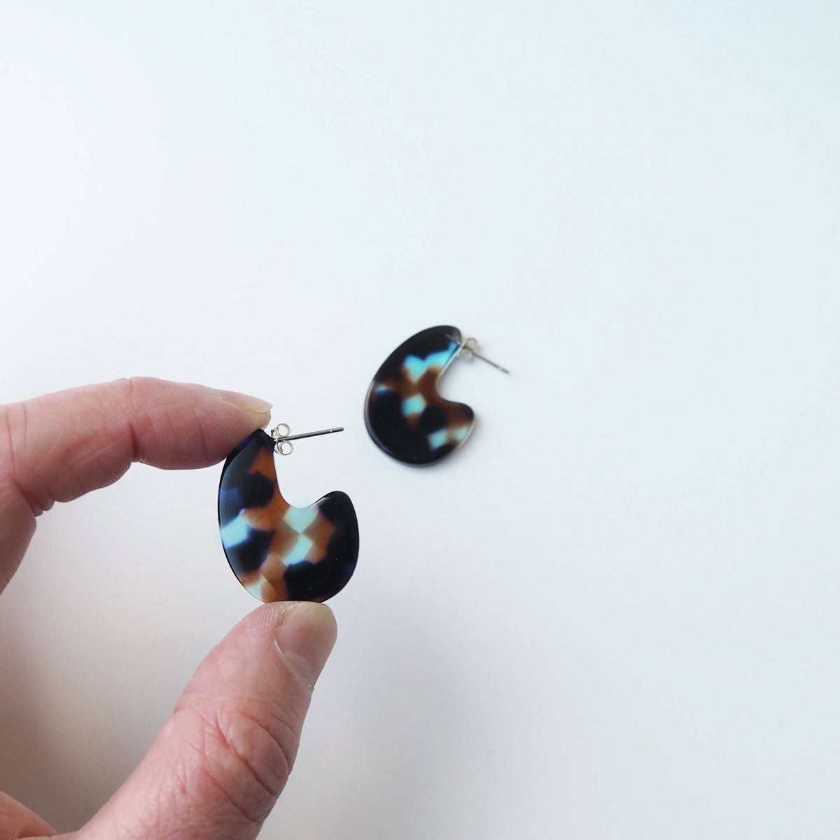 Custom Made - Coral Mini Teardrop Earrings- teardrop acetate resin earring