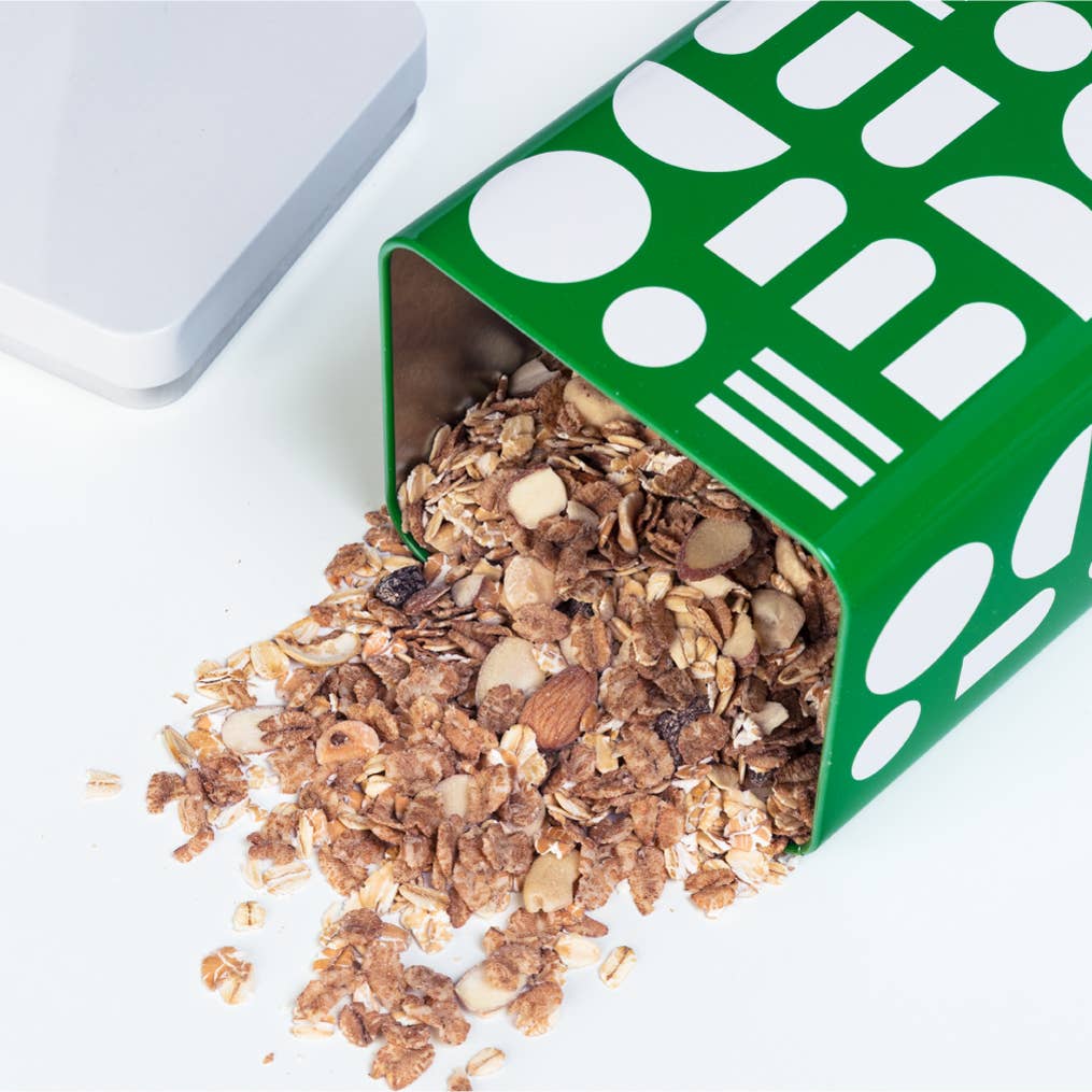 Sophie Home Ltd - Airtight Tin Storage Container: Stack The Dishes Green