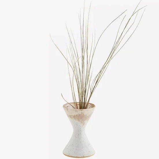 STONEWARE VASE IN BEIGE AND CREAM | MADAM STOLTZ