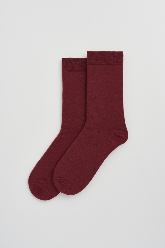 DARK PLUM MERINO WOOL SOCKS |  PAIRS SOCKS | SIZE 4-7