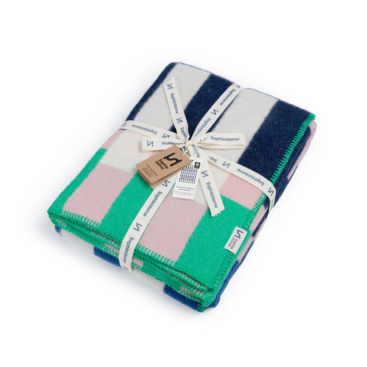 Sophie Home Ltd - Wool Throw Blanket: Studie Cobalt