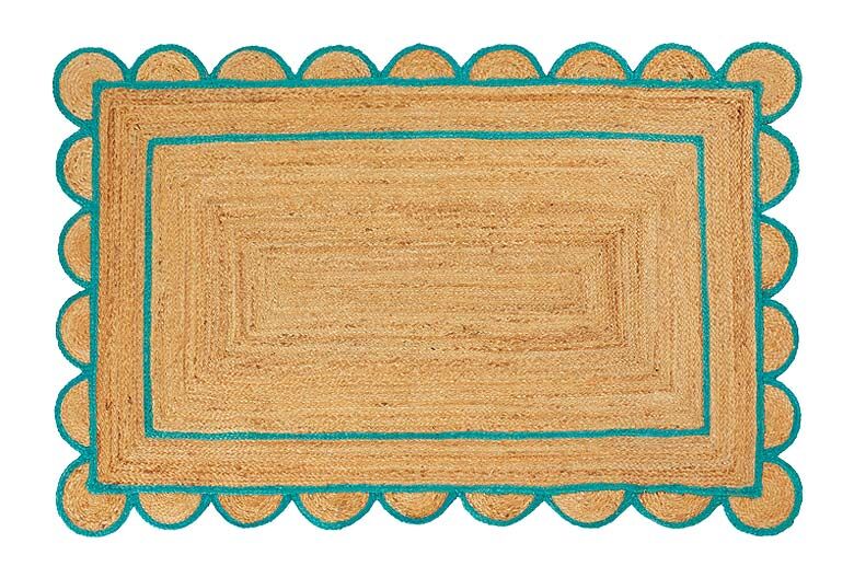 ELISE RUG| JUTE| 120 x 180cm | TURQUOISE