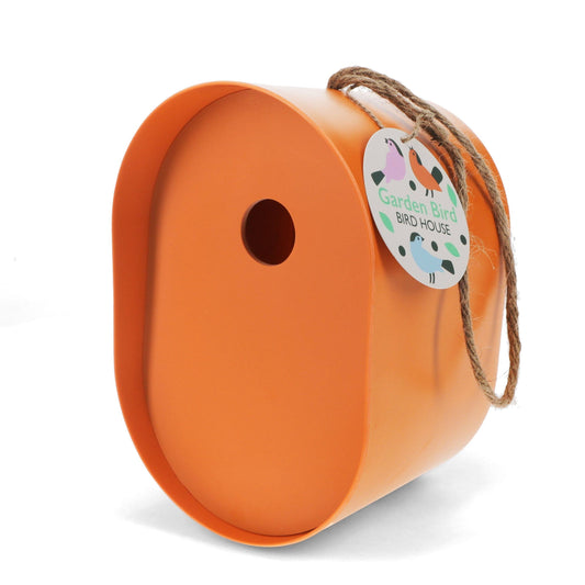 REX LONDON |OVAL BAMBOO BIRDHOUSE | ORANGE