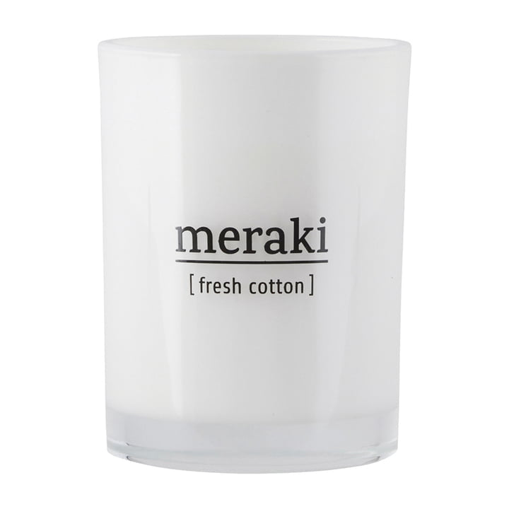 FRESH COTTON | CLASSIC LARGE SCENTED CANDLE | 35 HOUR BURN TIME | BY MERAKI