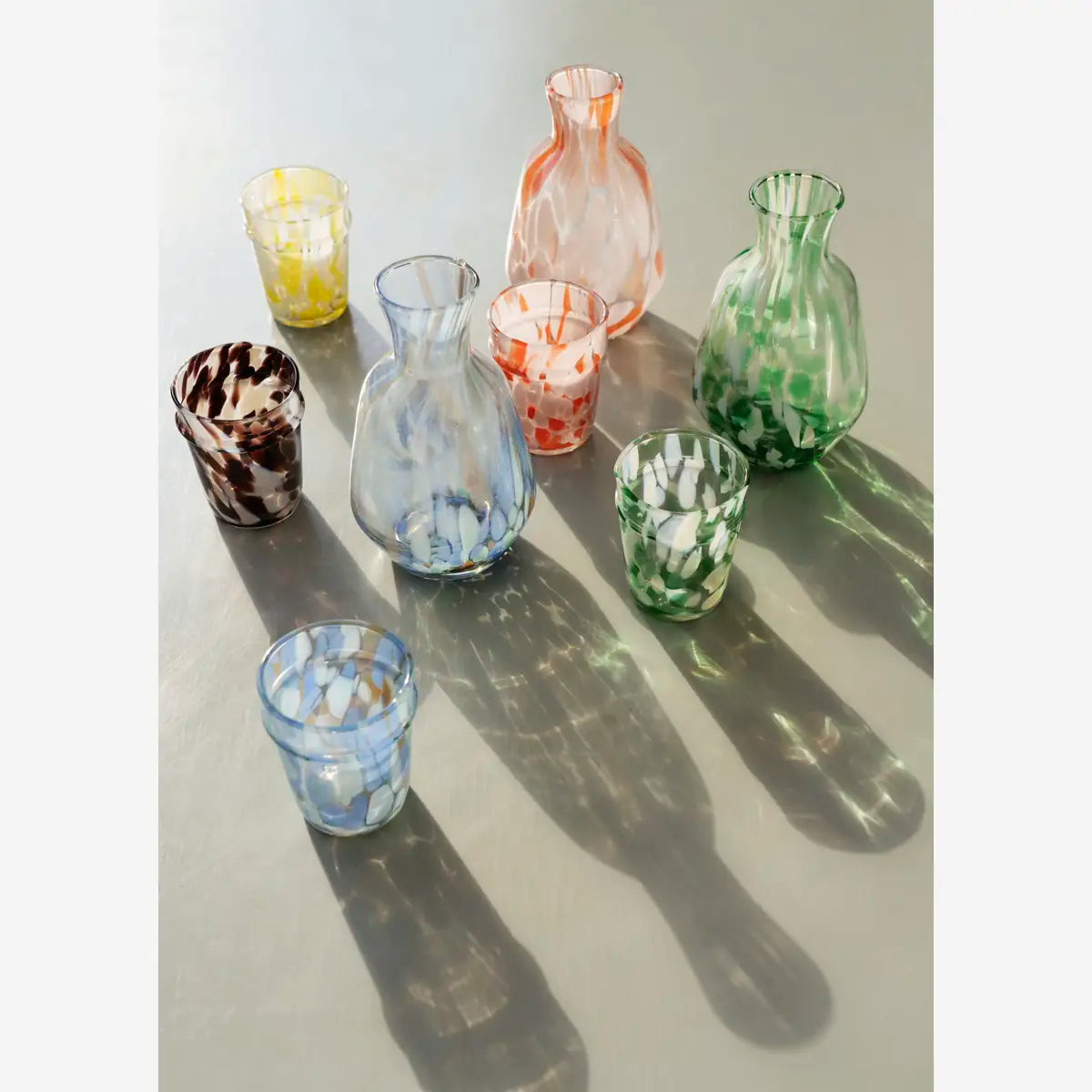 COLOURED GLASS JUG | ORANGE PINK | MADAM STOLTZ
