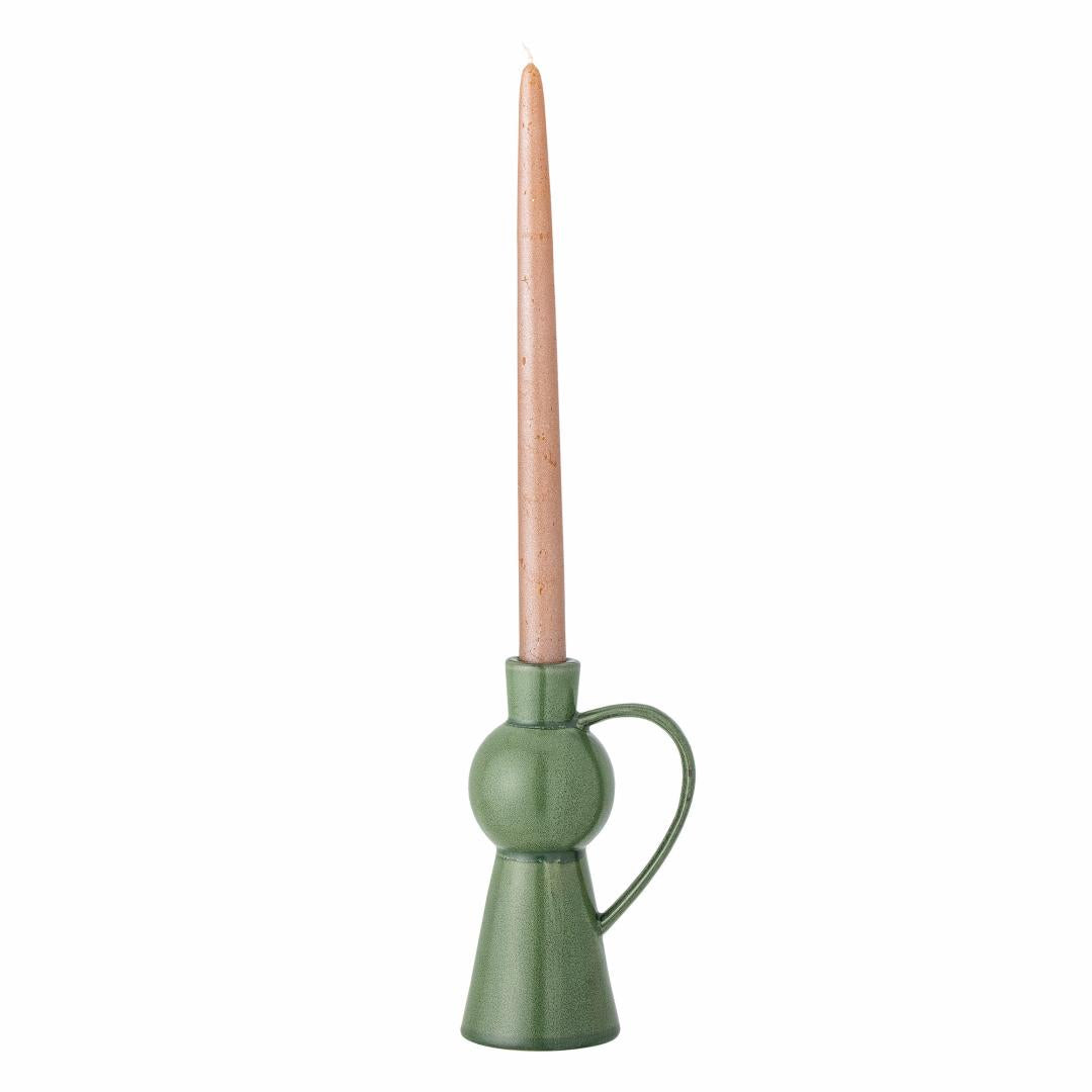 FIJA CANDLE HOLDER | GREEN | STONEWARE |BLOOMINGVILLE