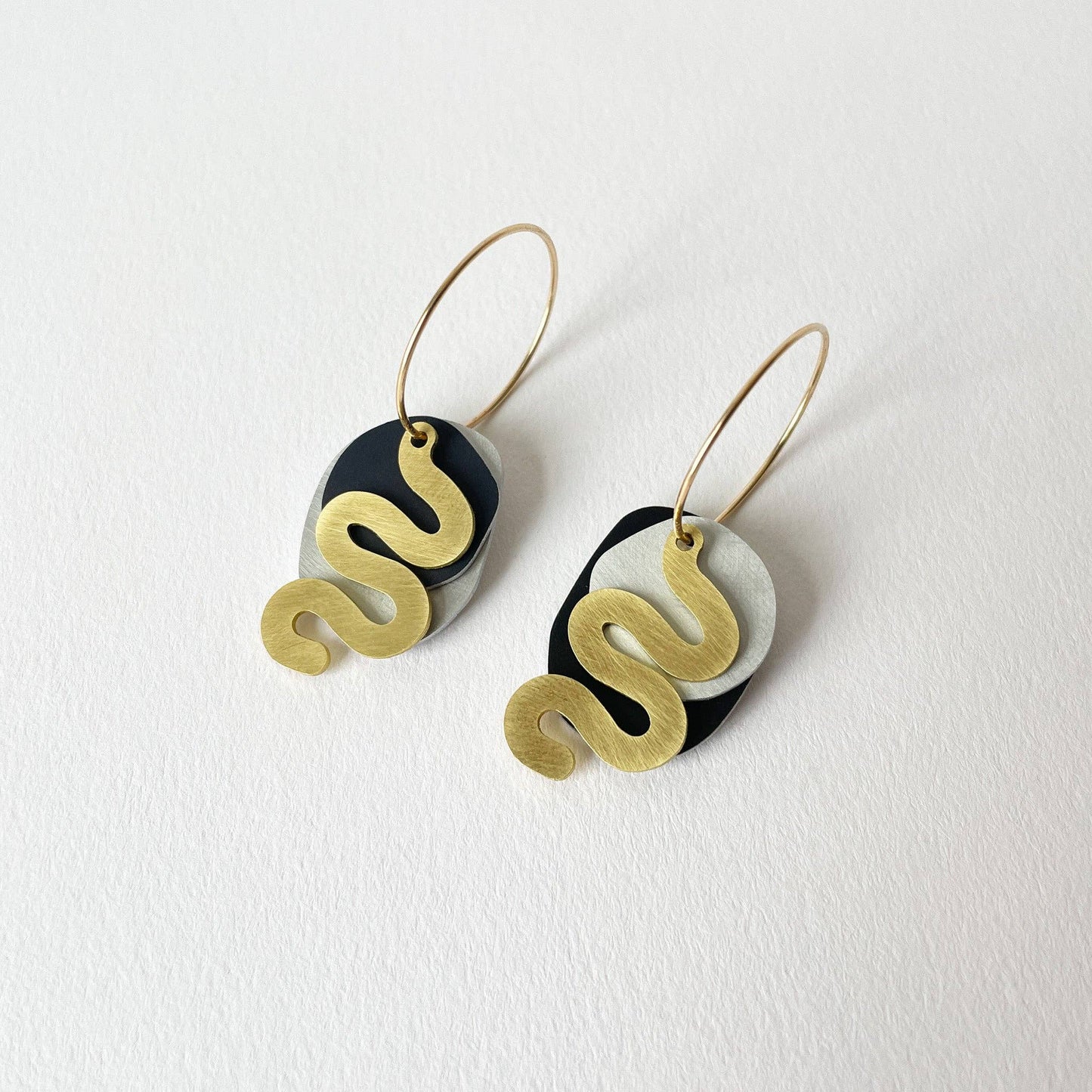 Tom Pigeon - Rope Earrings Black