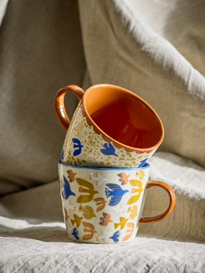 ANNIVERSARY MUG |  BLOOMINGVILLE  | MULTI COLOURED |STONEWARE