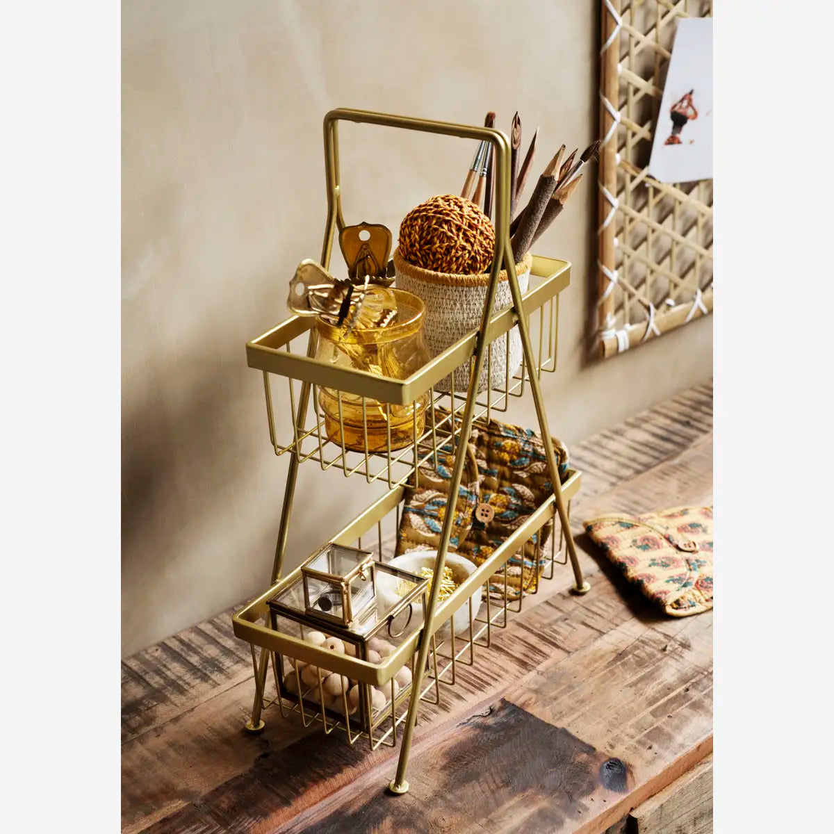 QUADRATIC GLASS BOX | ANTIQUE BRASS | MADAM STOLTZ