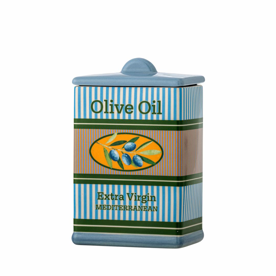 STEFANO OLIVE OIL PATTERNED JAR | CERAMIC | BLOOMINGVILLE