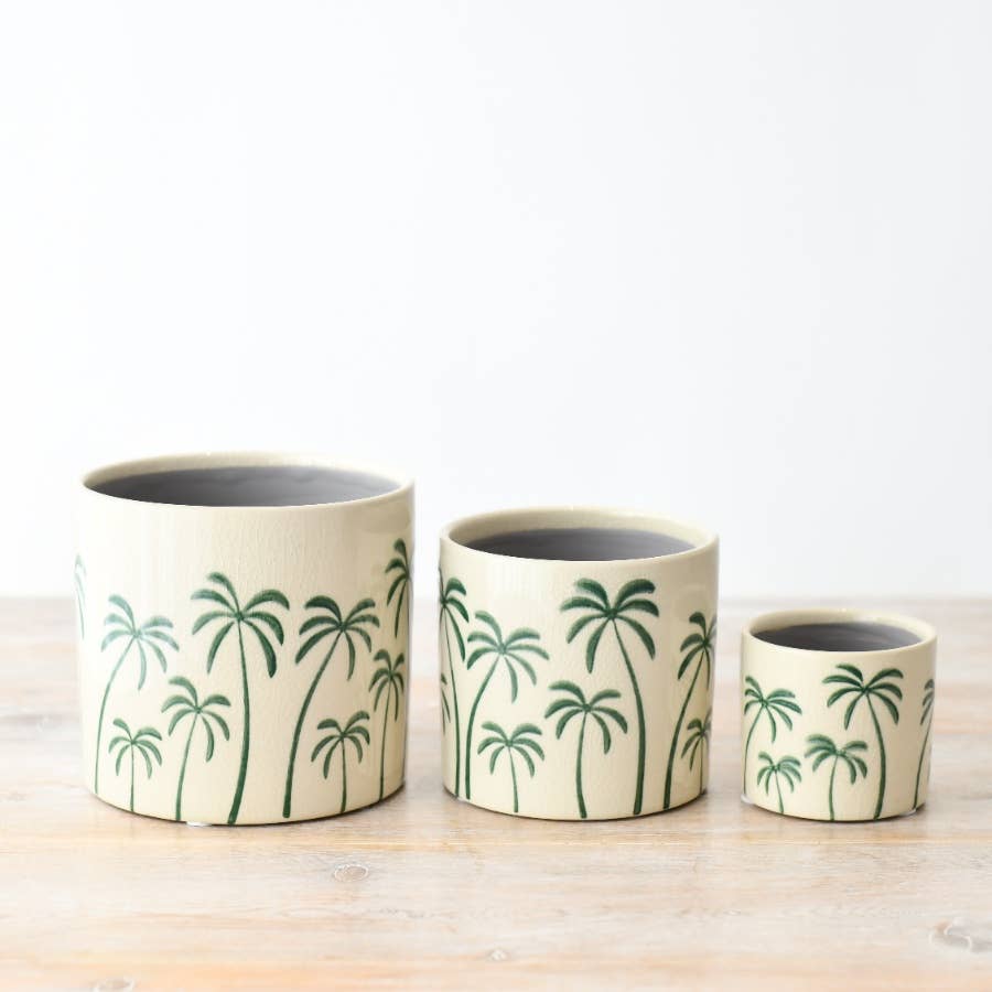 PALM TREE PLANT POT | GAINSBOROUGH | LARGE