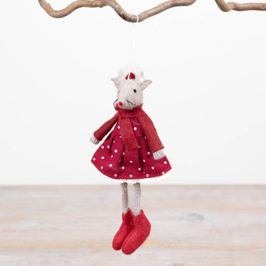 Gainsborough Giftware x Portland Living - Dotty Christmas Mouse, 16cm