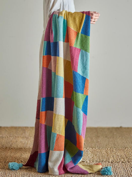 COLORINE THROW | BLOOMINGVILLE MINI | MULTI COLOURED |RECYCLED COTTON
