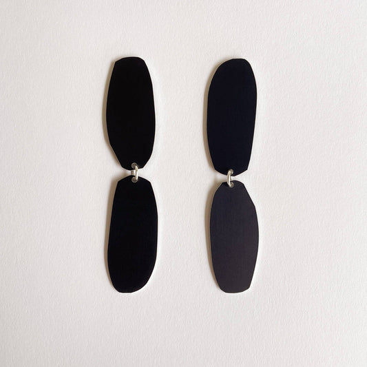 Tom Pigeon - Black Drift Earrings
