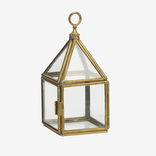 HANGING GLASS BOX | AGED BRASS | MADAM STOLTZ