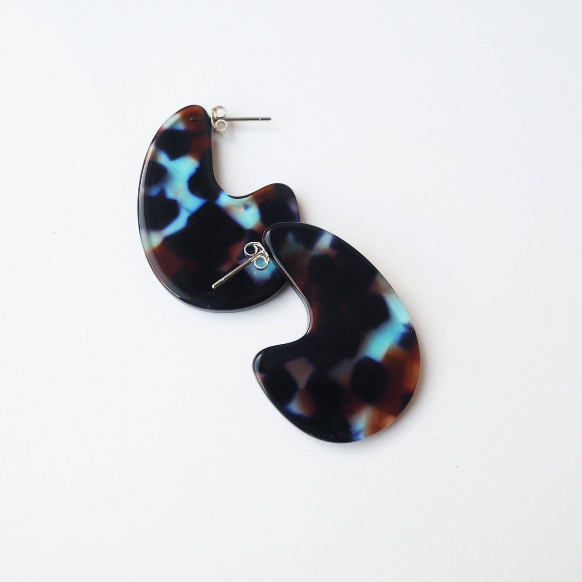 Custom Made - Coral Teardrop Earrings- acetate resin statement earrings