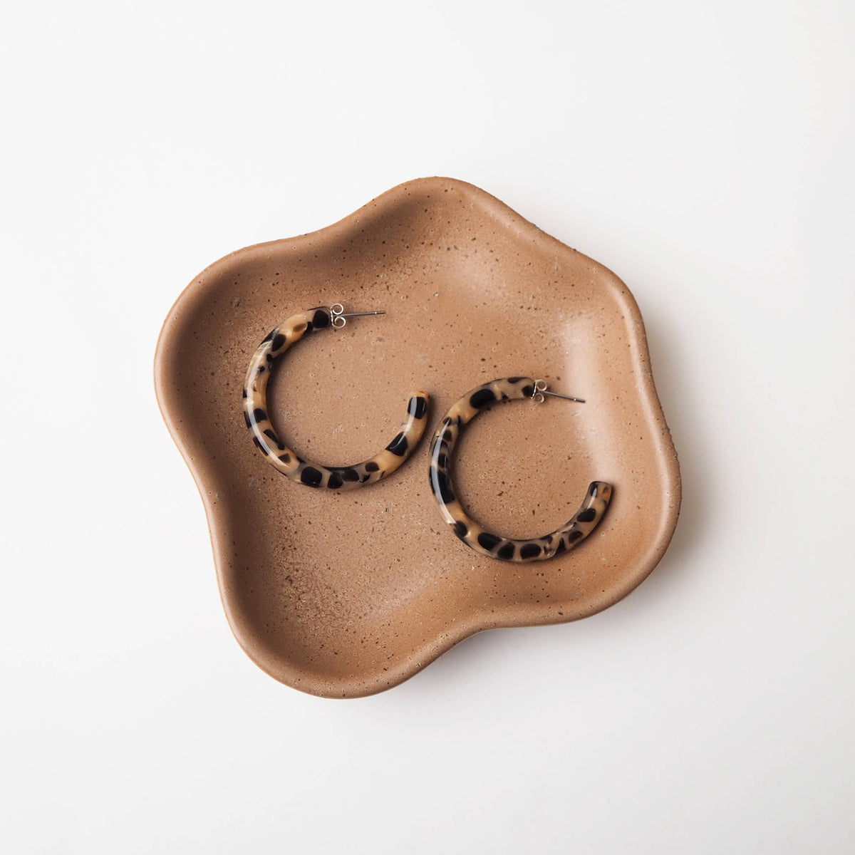 Custom Made - Karamell Slim Hoop Earrings – Caramel Acetate Hoops